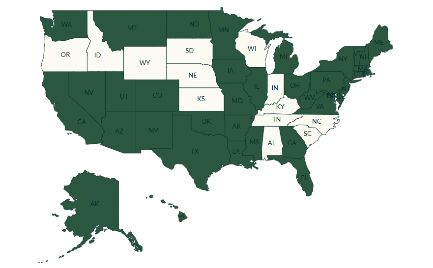 U.S. map of medical marijuana legalization by state