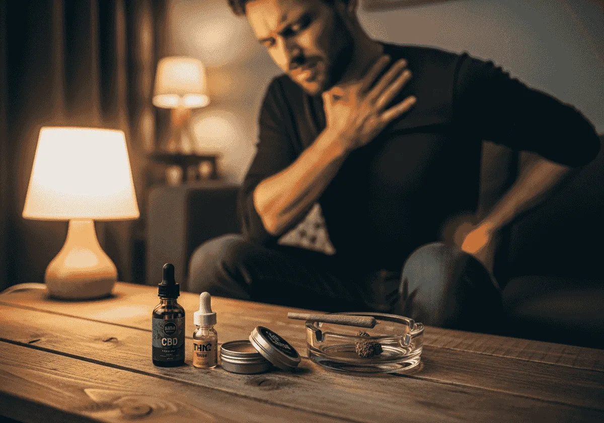 a man using medical marijuana for nerve pain