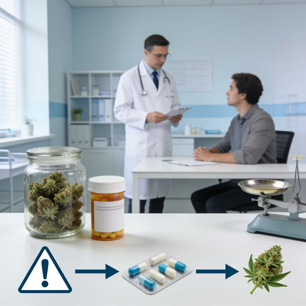 can medical cannabis concept image with professional visual design and clear composition