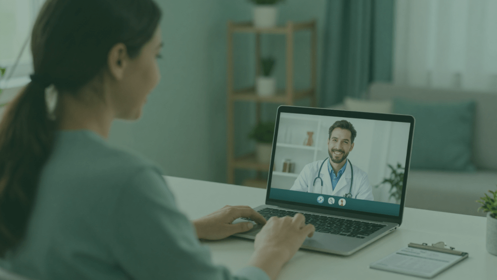 patient renewing medical card online through a telehealth appointment in 2026